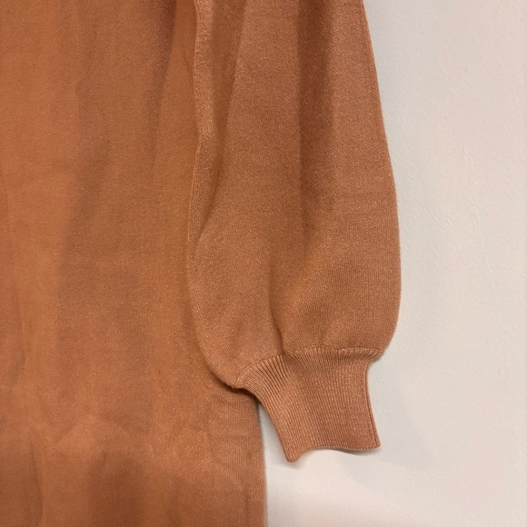 Mock Neck Ribbed Long Sleeve Bodycon Pullover Mini Sweater Dress - Picture 2 of 13